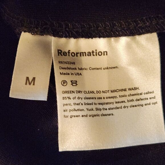 Reformation NWT "Helga" Puff Sleeve Sweet and Sultry Mini Dress in Black, Sz M - Picture 12 of 12